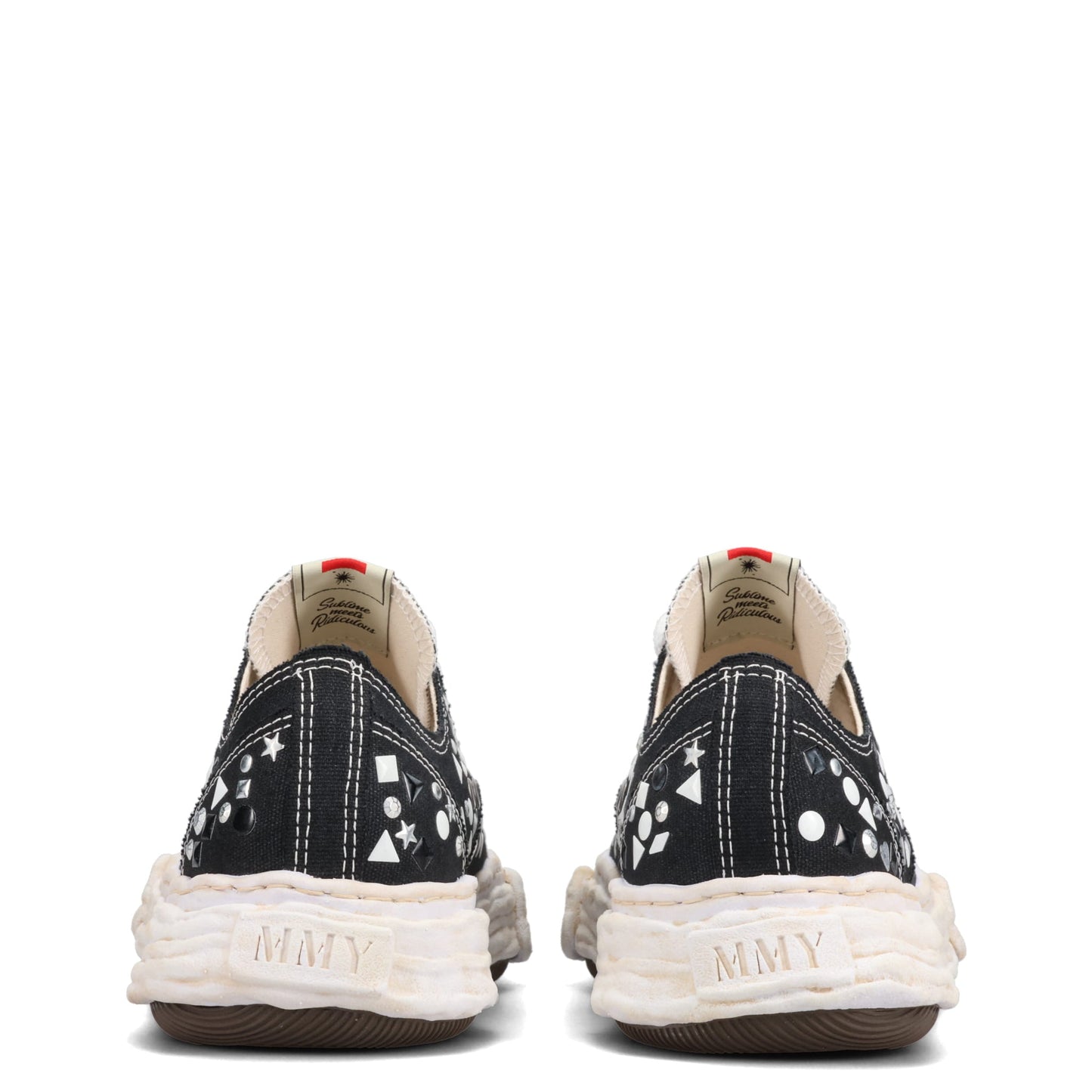 PETERSON23 / ORIGINAL SOLE EMBELLISHED CANVAS LOW-TOP SNEAKER / 018:BLACK