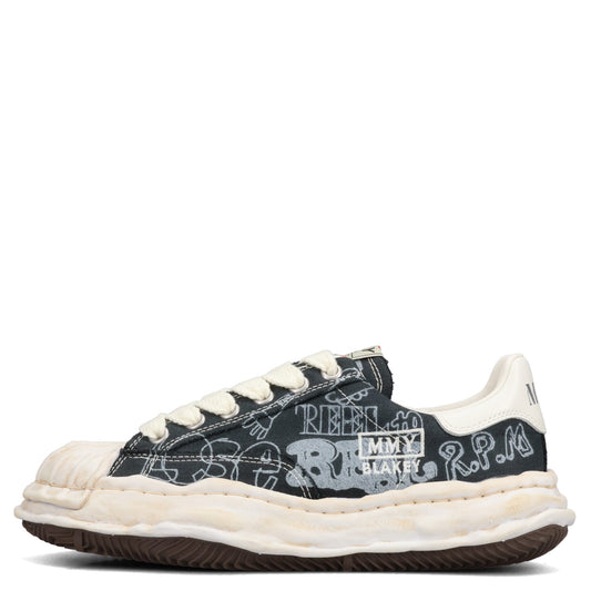 BLAKEY / ORIGINAL SOLE GRAFFITI PRINTED CANVAS LOW-TOP SNEAKER / 018:BLACK