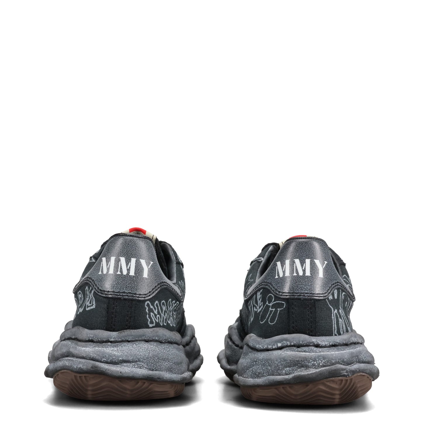 BLAKEY / ORIGINAL SOLE GRAFFITI PRINTED CANVAS LOW-TOP SNEAKER / 129:BLK/BLK