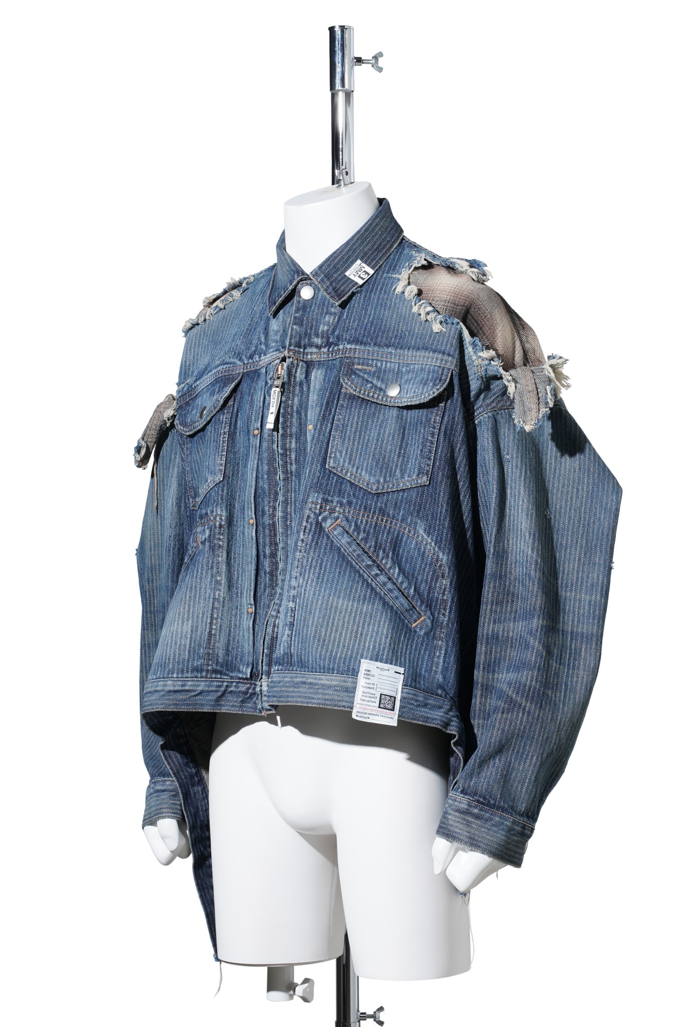 DOUBLE LAYERED DENIM BLOUSON / INDIGO