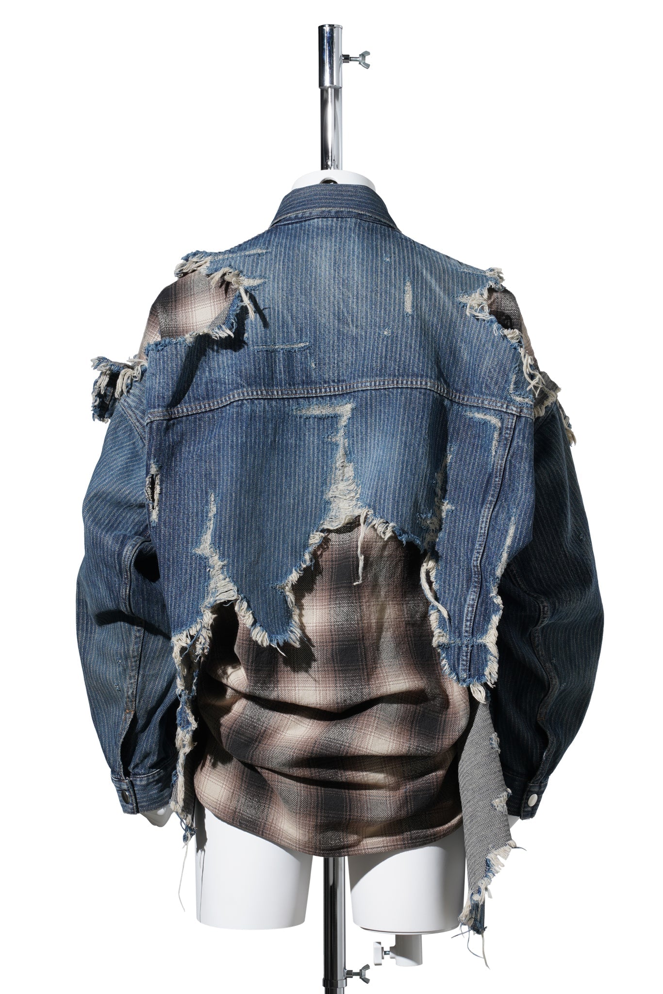 DOUBLE LAYERED DENIM BLOUSON / INDIGO