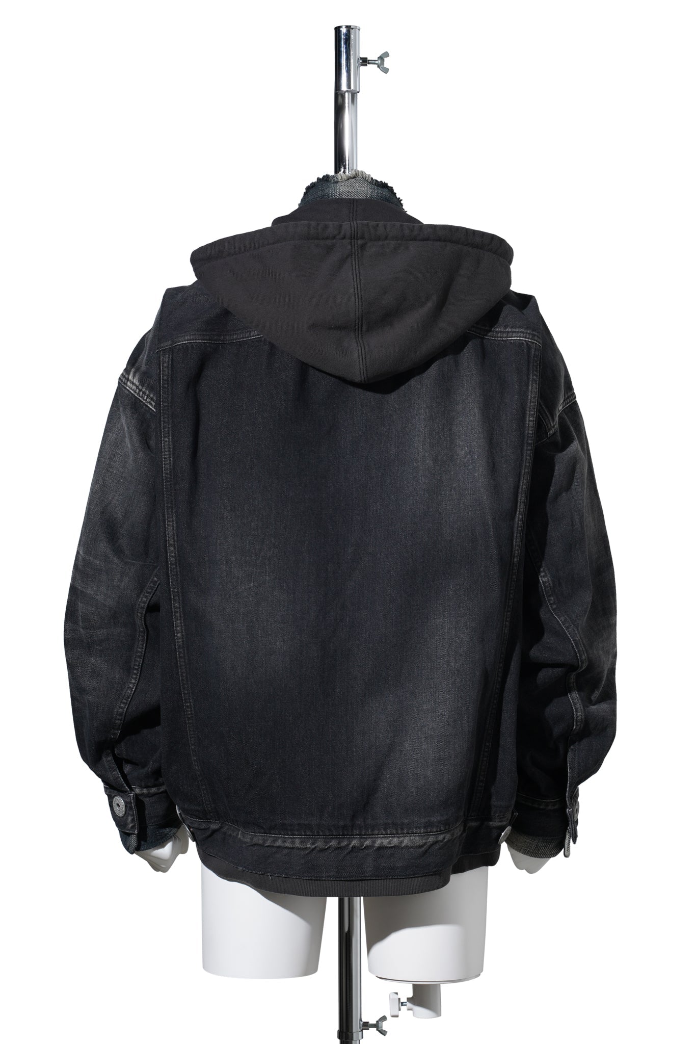 TRIPLE LAYERED DENIM JACKET / BLACK