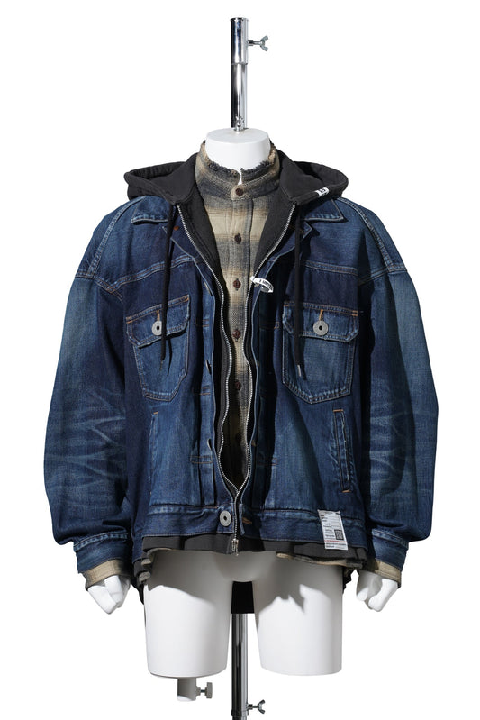 TRIPLE LAYERED DENIM JACKET / INDIGO