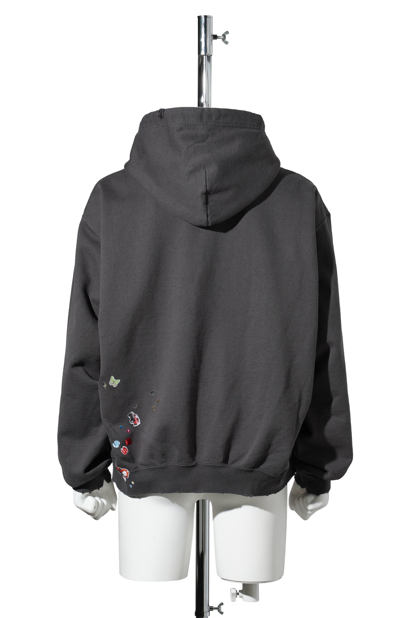 KIDS STICKER HOODIE / BLACK