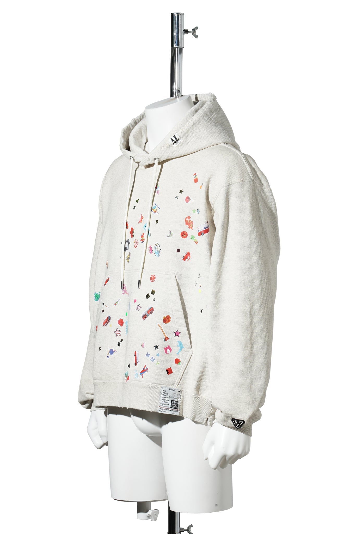KIDS STICKER HOODIE / WHITE