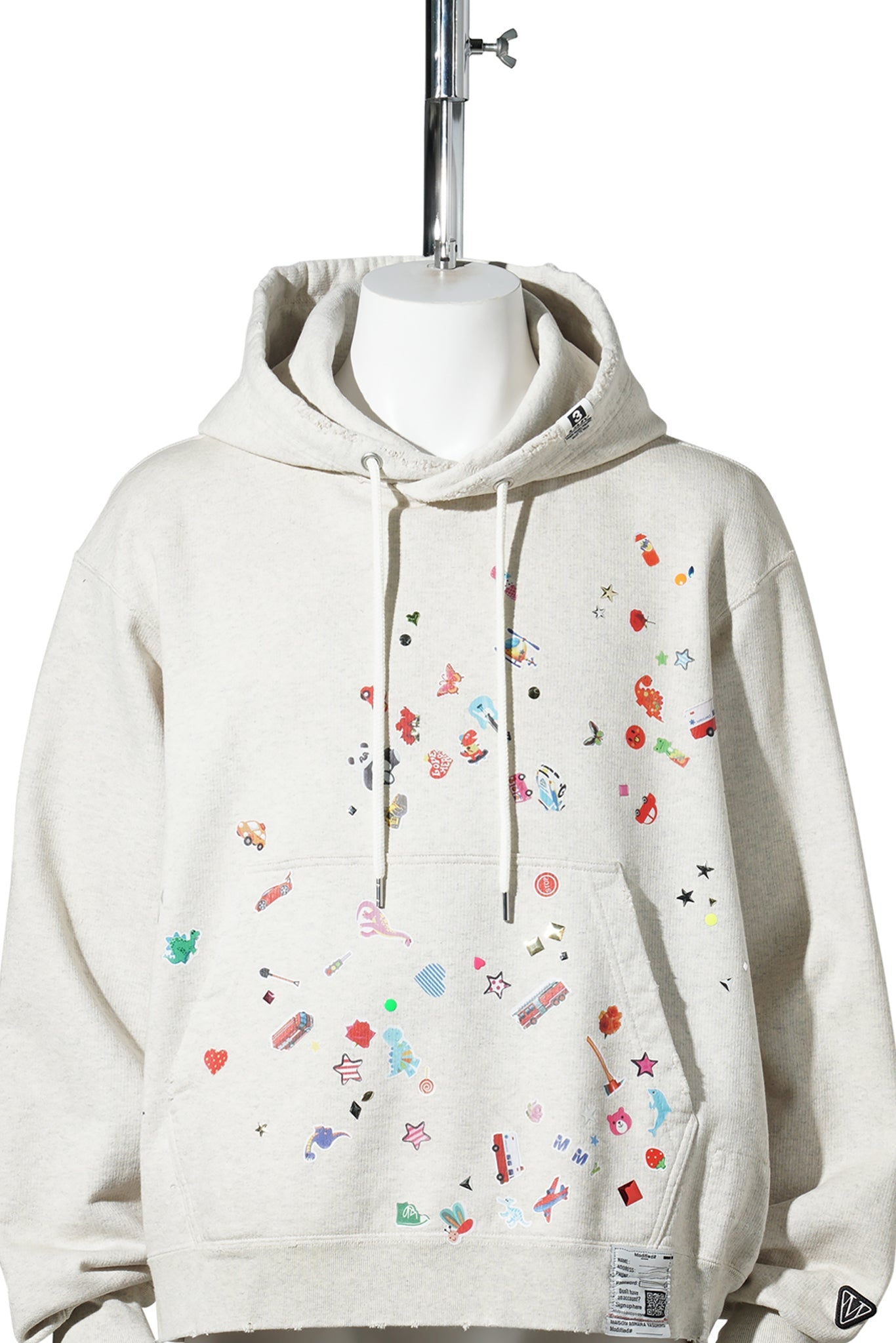 KIDS STICKER HOODIE / WHITE