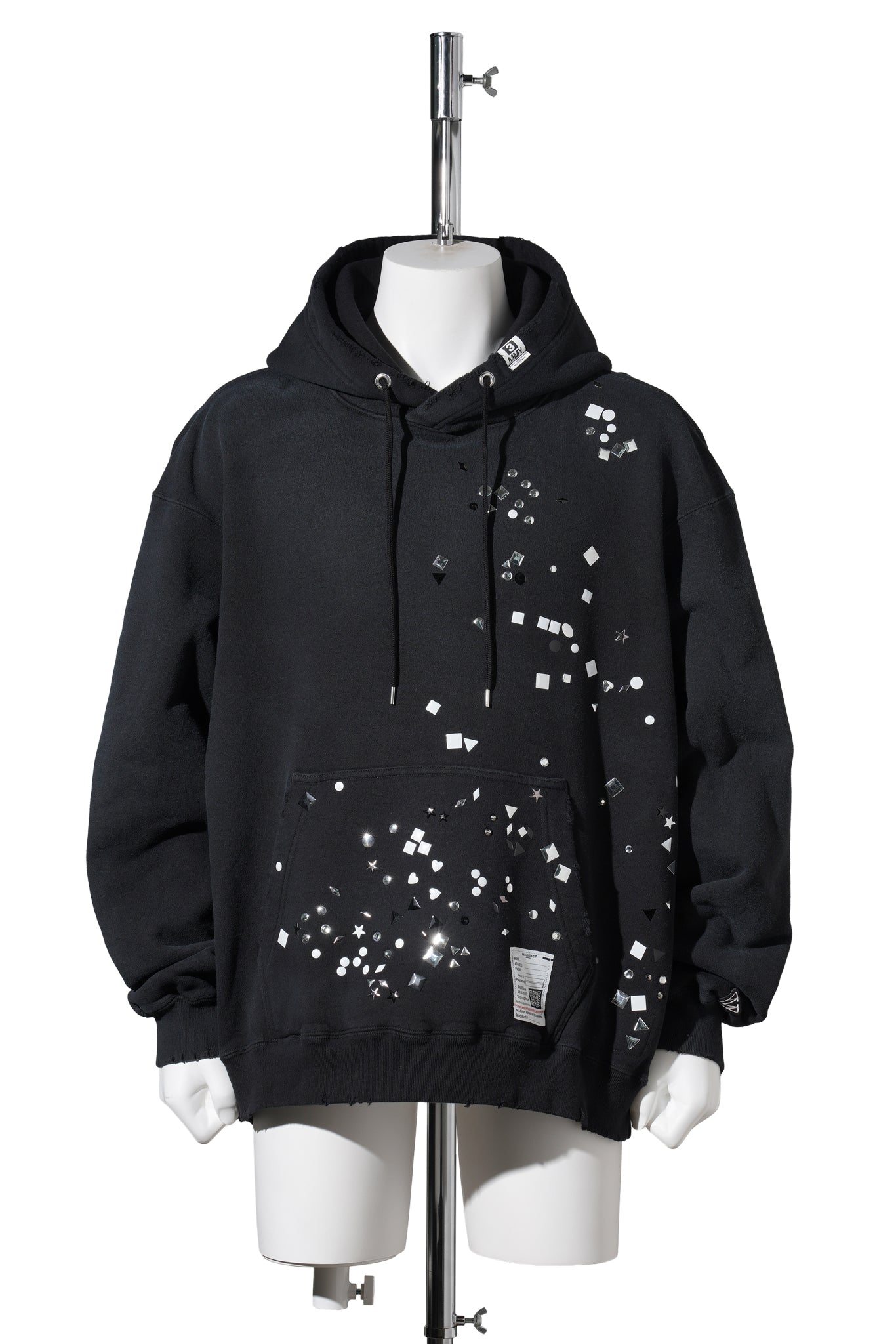 EMBELLISHED HOODIE / BLACK