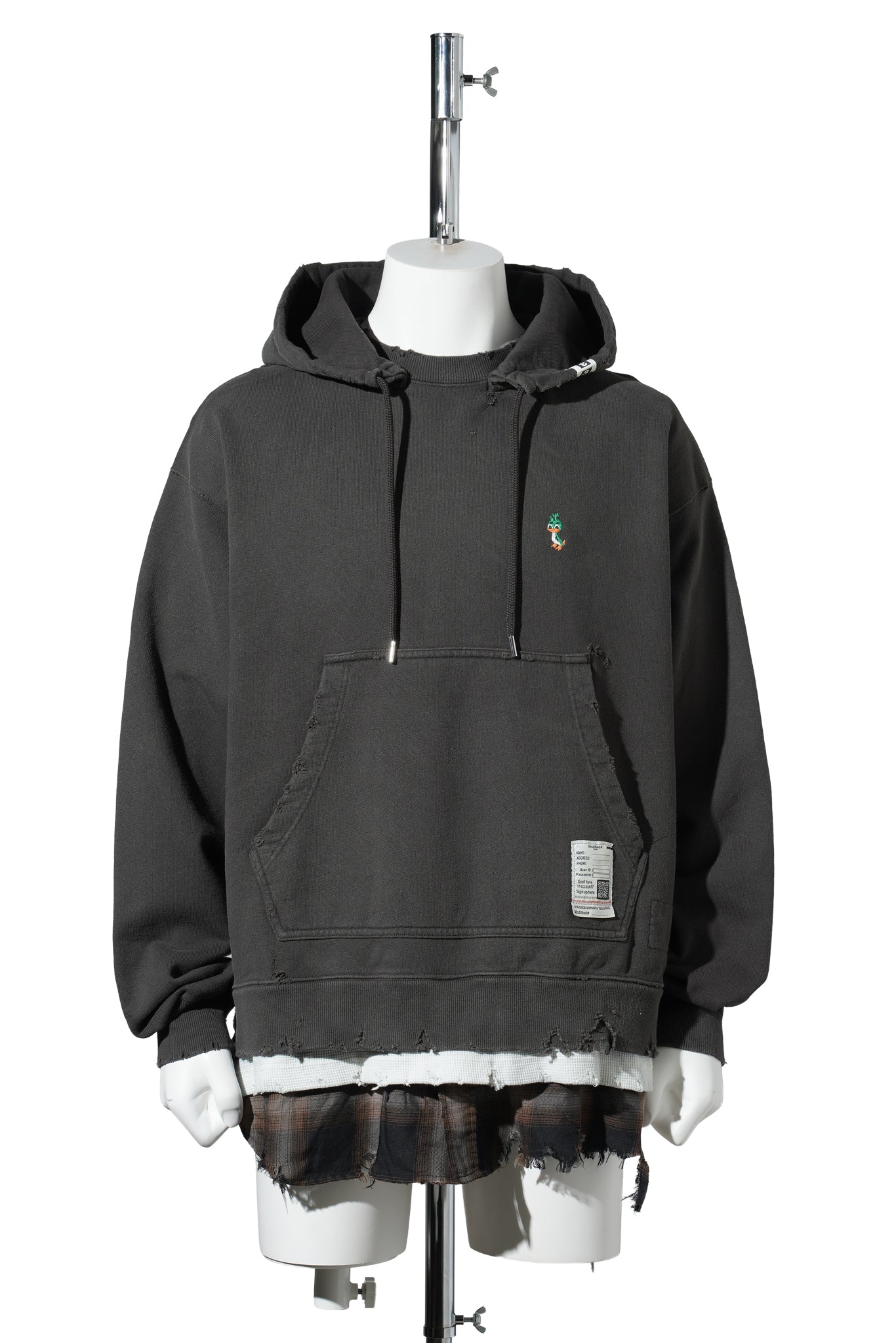 TRIPLE LAYERED HOODIE / BLACK