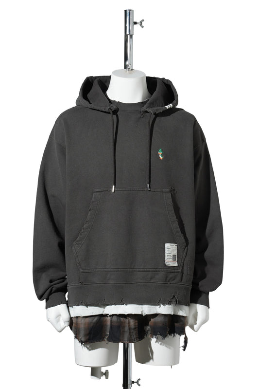TRIPLE LAYERED HOODIE / BLACK