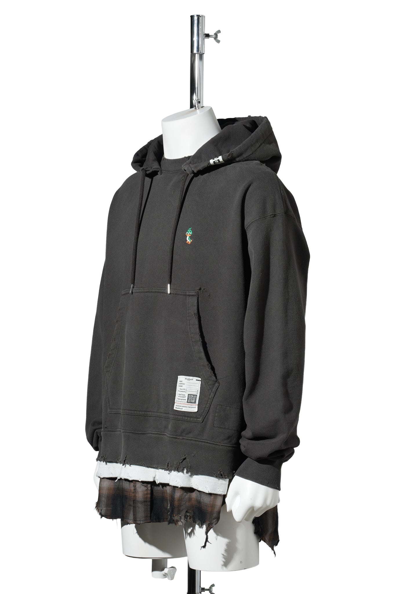 TRIPLE LAYERED HOODIE / BLACK