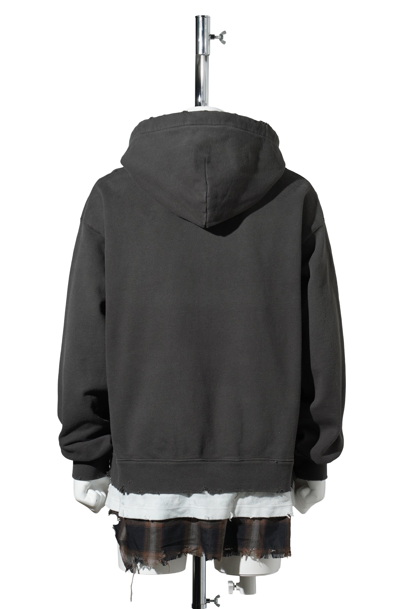 TRIPLE LAYERED HOODIE / BLACK