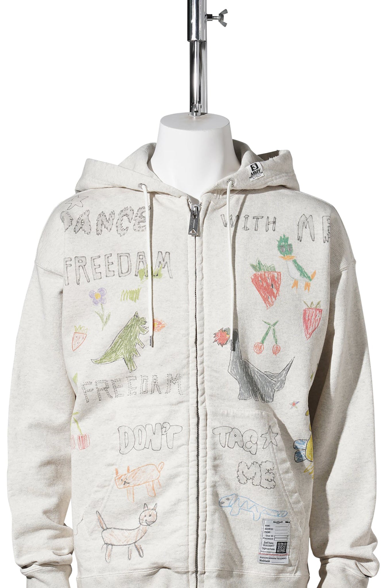 KIDS DOODLE PARKA / WHITE