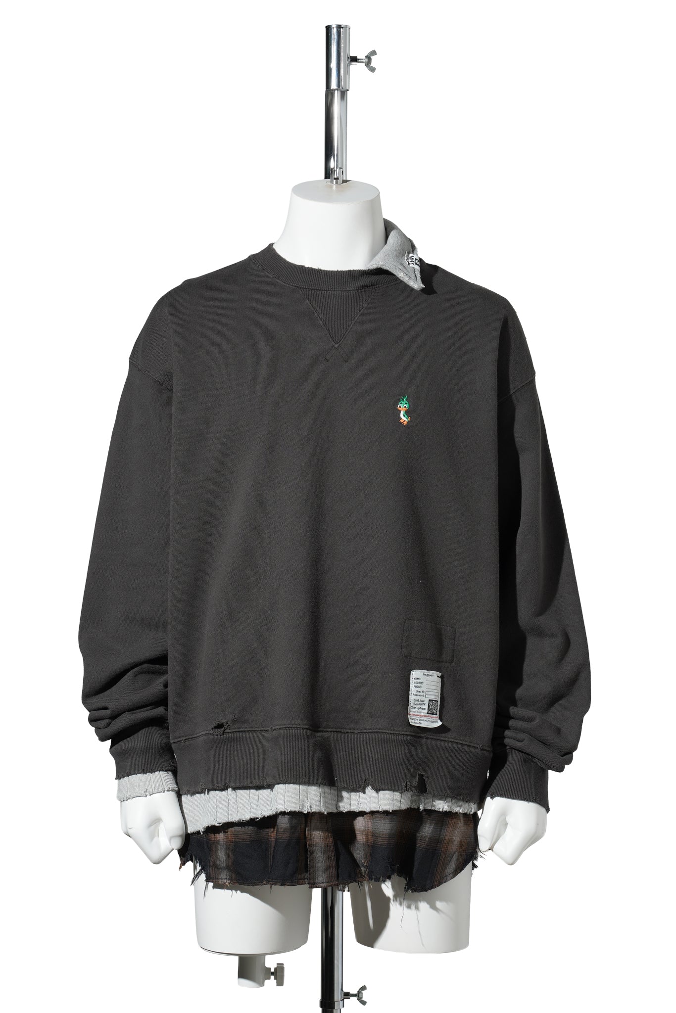 TRIPLE LAYERED PULLOVER / BLACK