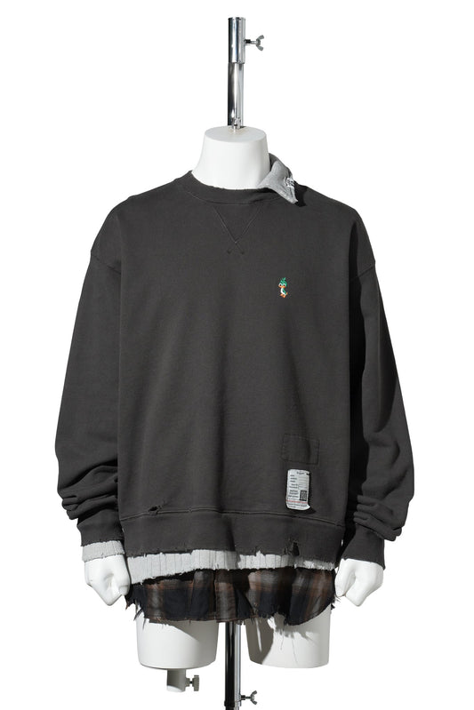TRIPLE LAYERED PULLOVER / BLACK