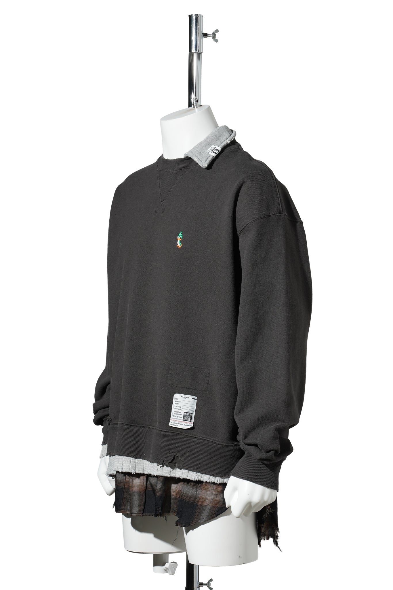 TRIPLE LAYERED PULLOVER / BLACK