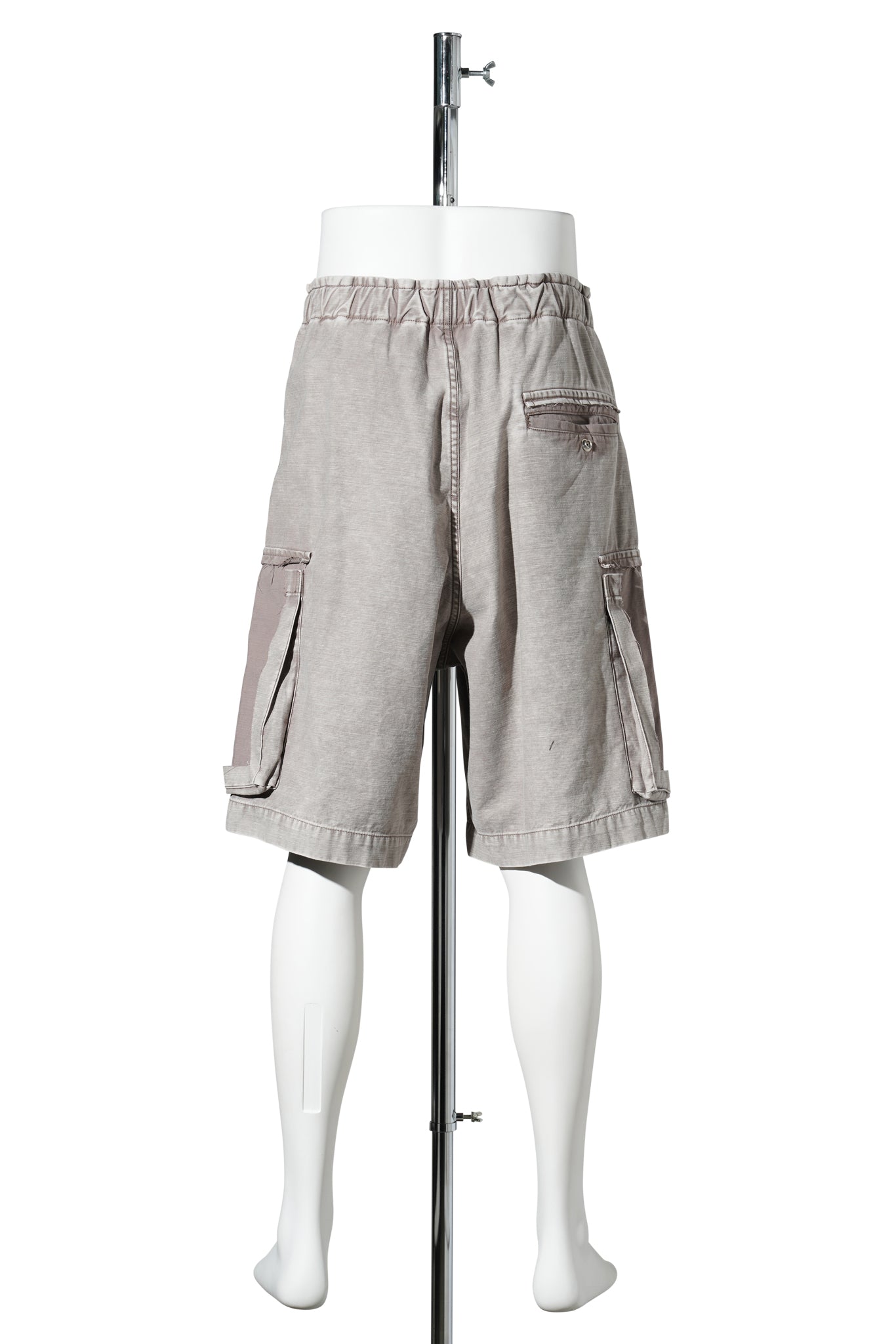 DAMAGED CARGO SHORT PANTS / LT.GRAY