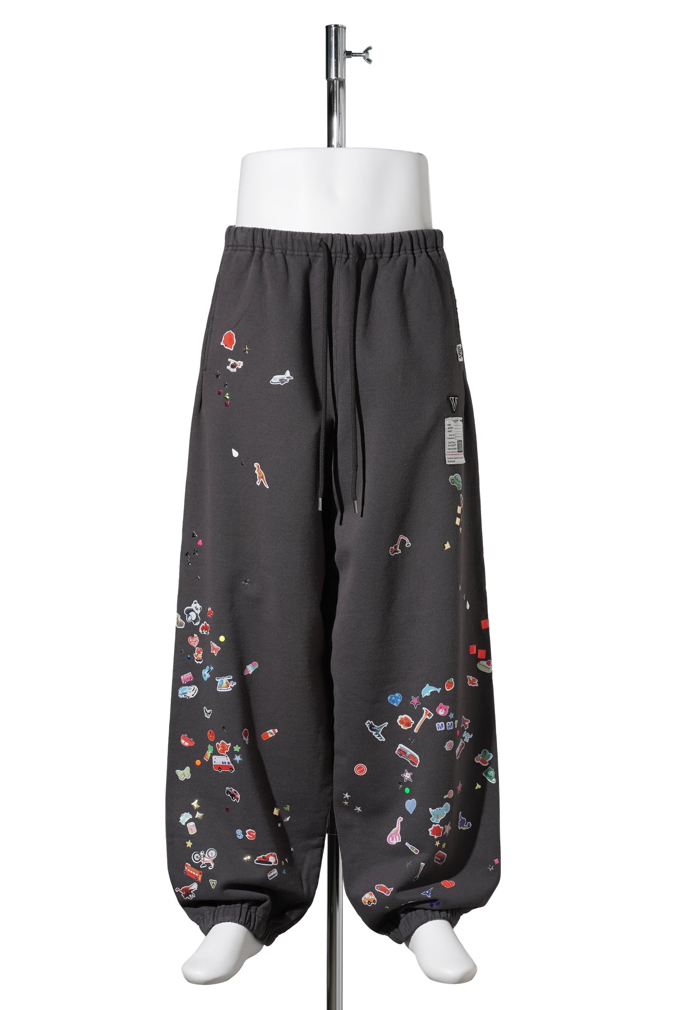 KIDS STICKER PANTS / BLACK