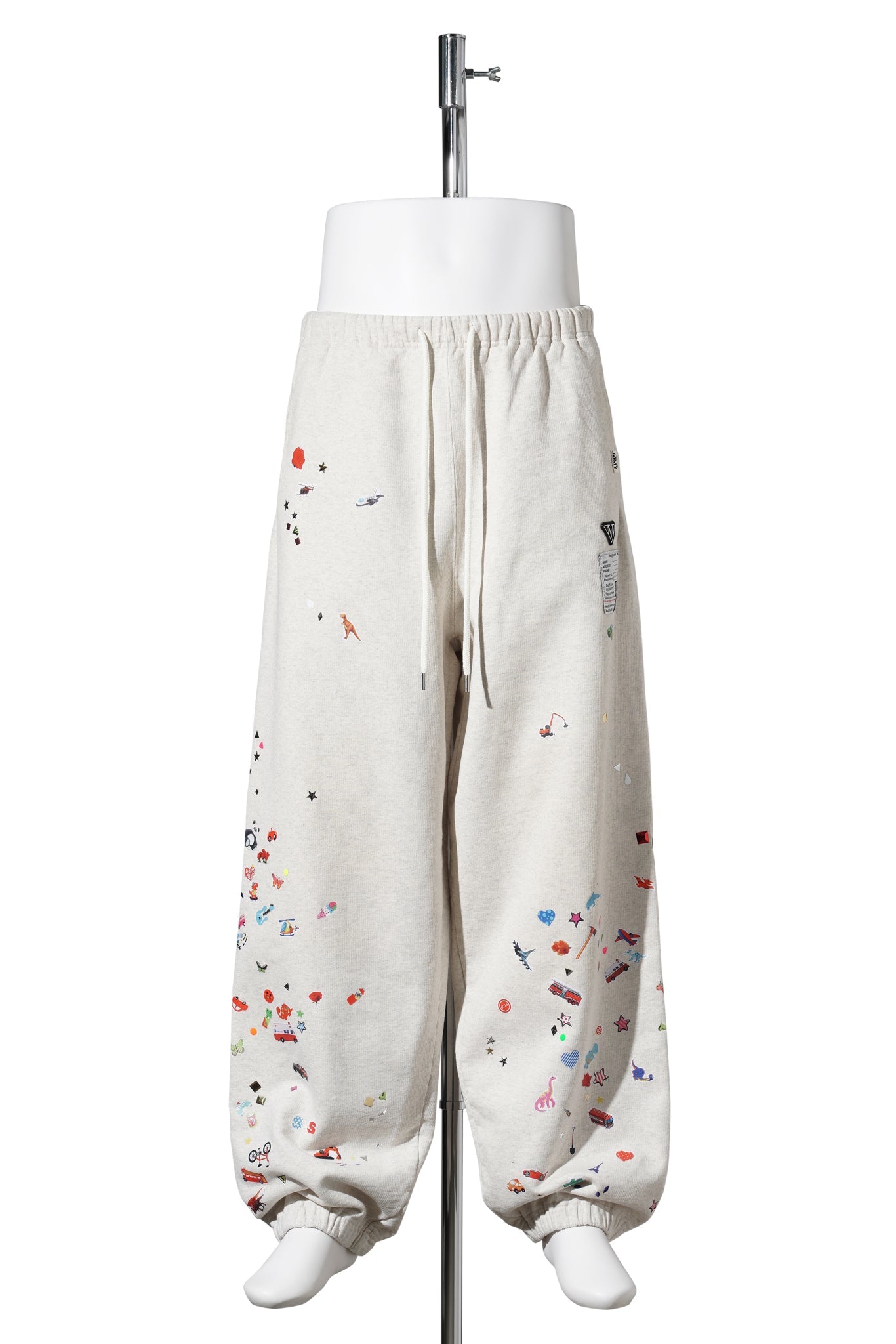 KIDS STICKER PANTS / WHITE