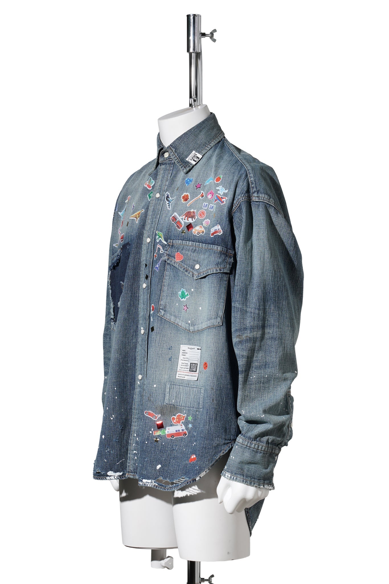 DENIM SHIRTS W STICKER / INDIGO