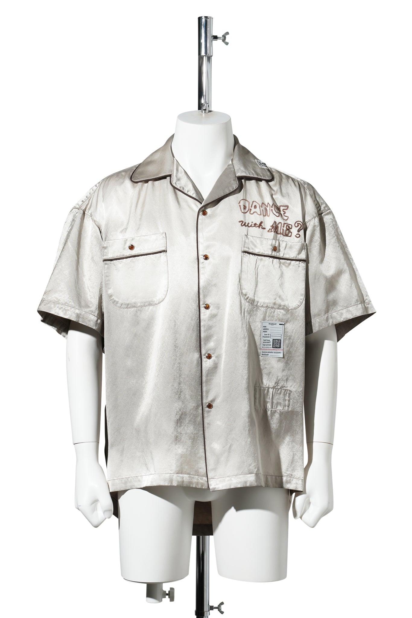 SUN FADE H/S SATIN SHIRTS / BEIGE