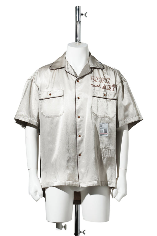 SUN FADE H/S SATIN SHIRTS / BEIGE