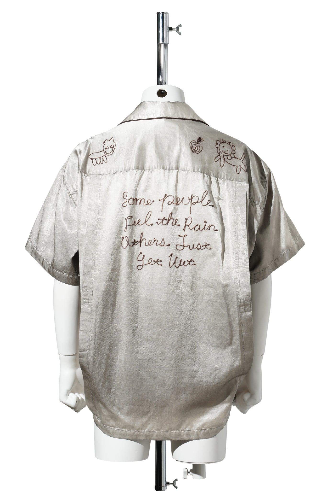 SUN FADE H/S SATIN SHIRTS / BEIGE