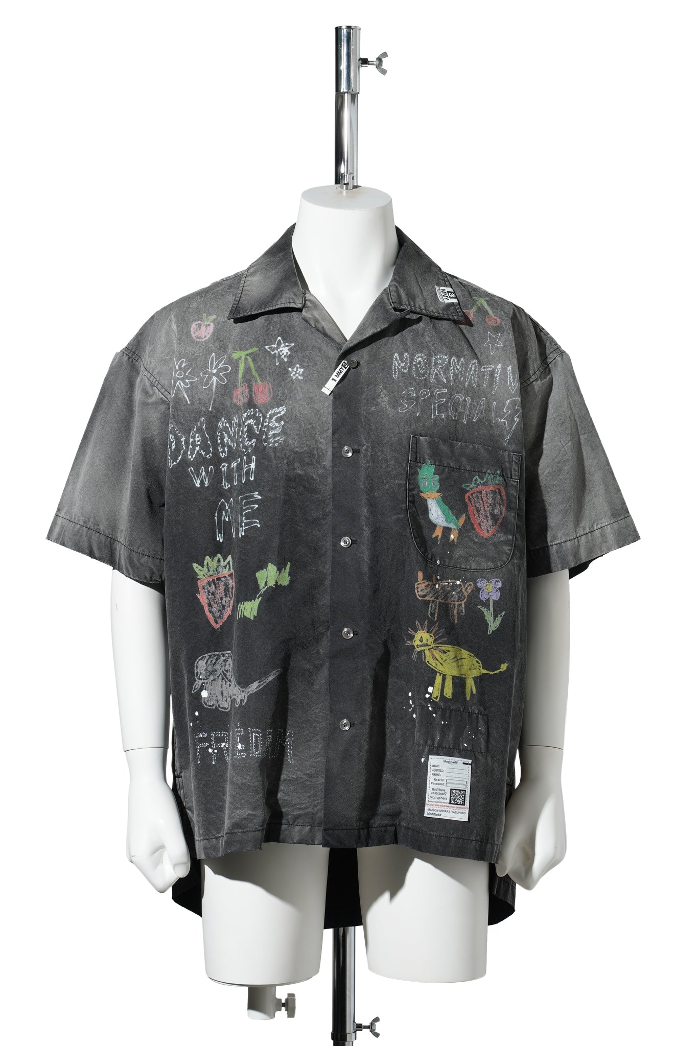 HAND DRAWING H/S SHIRTS / BLACK