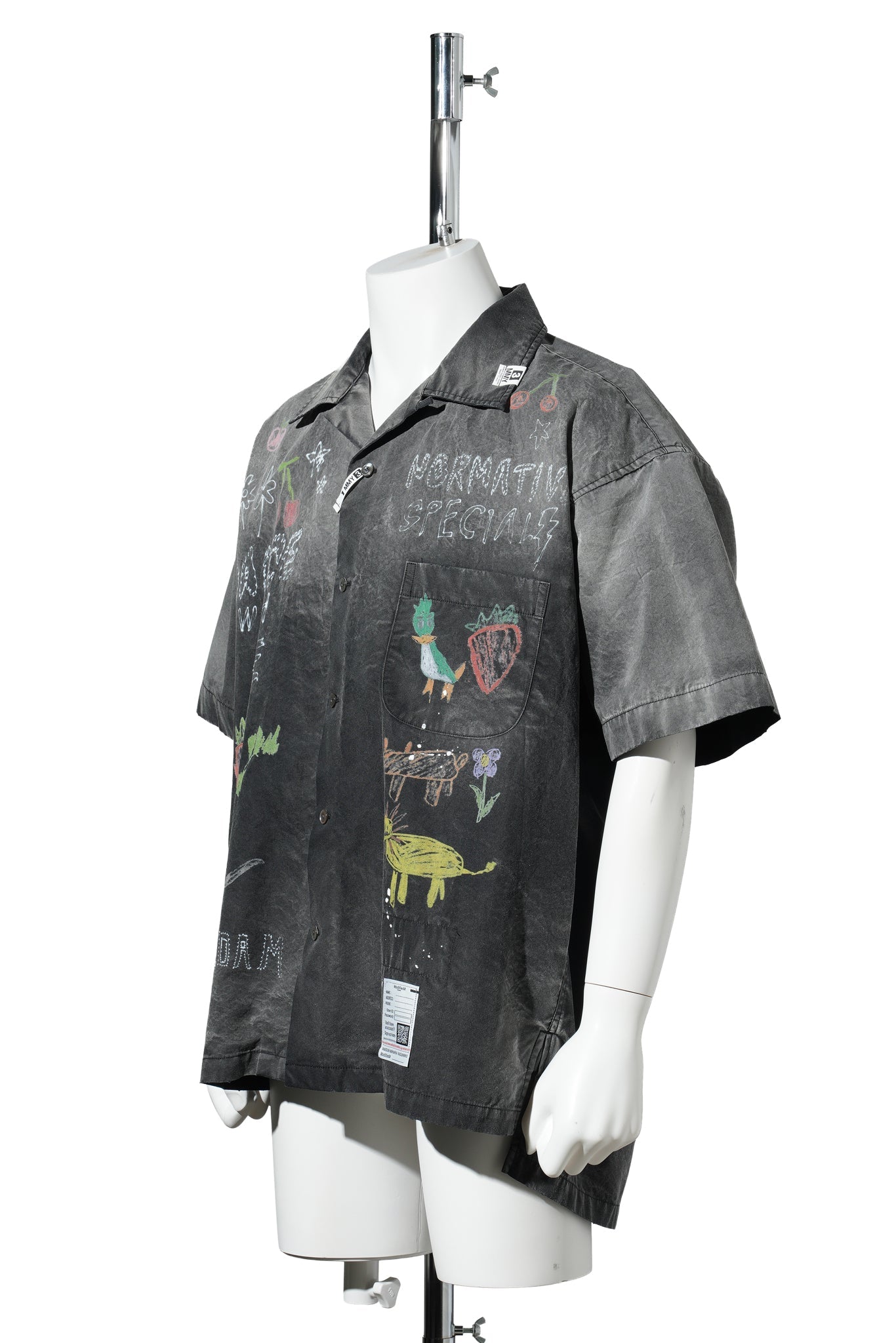 HAND DRAWING H/S SHIRTS / BLACK
