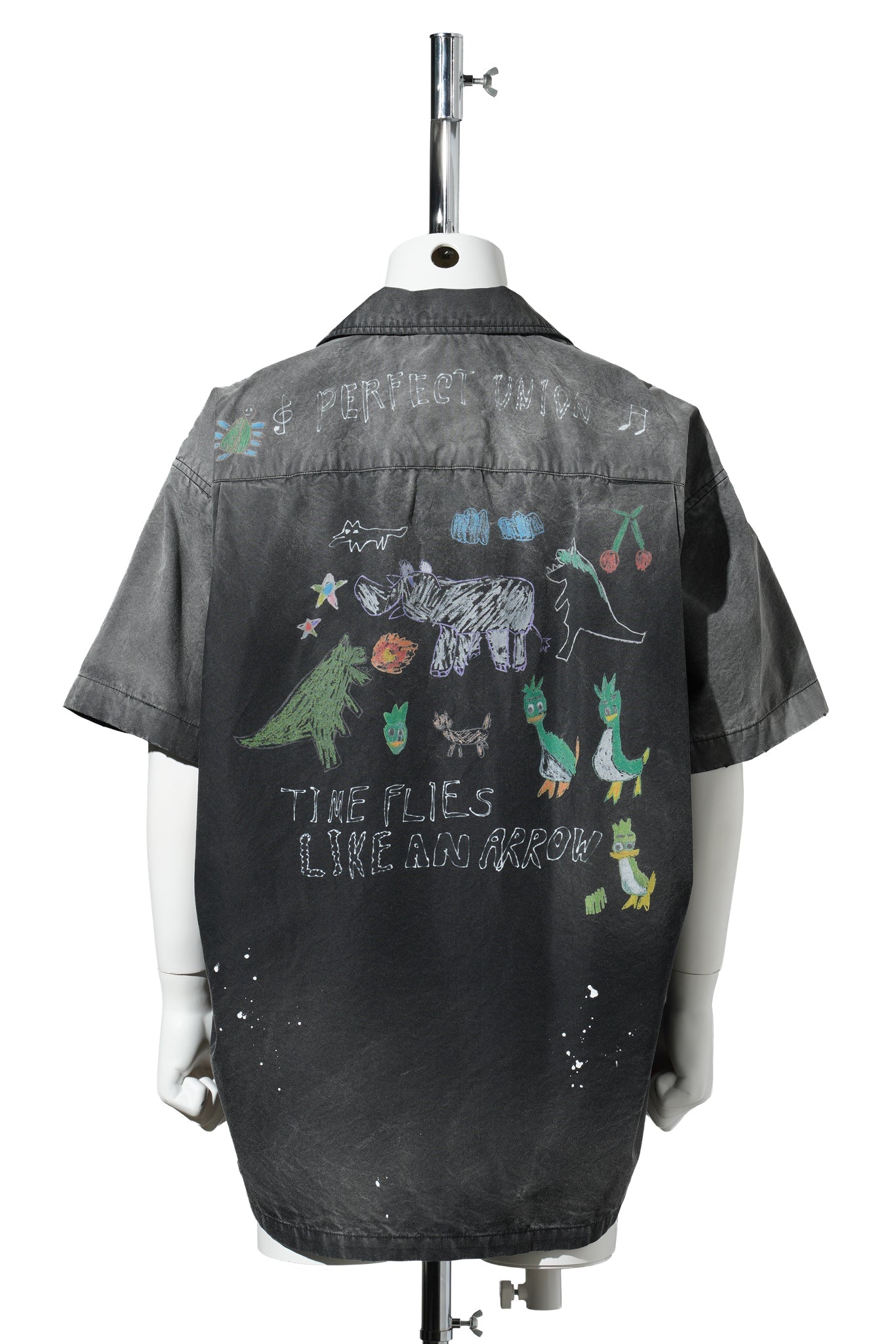 HAND DRAWING H/S SHIRTS / BLACK