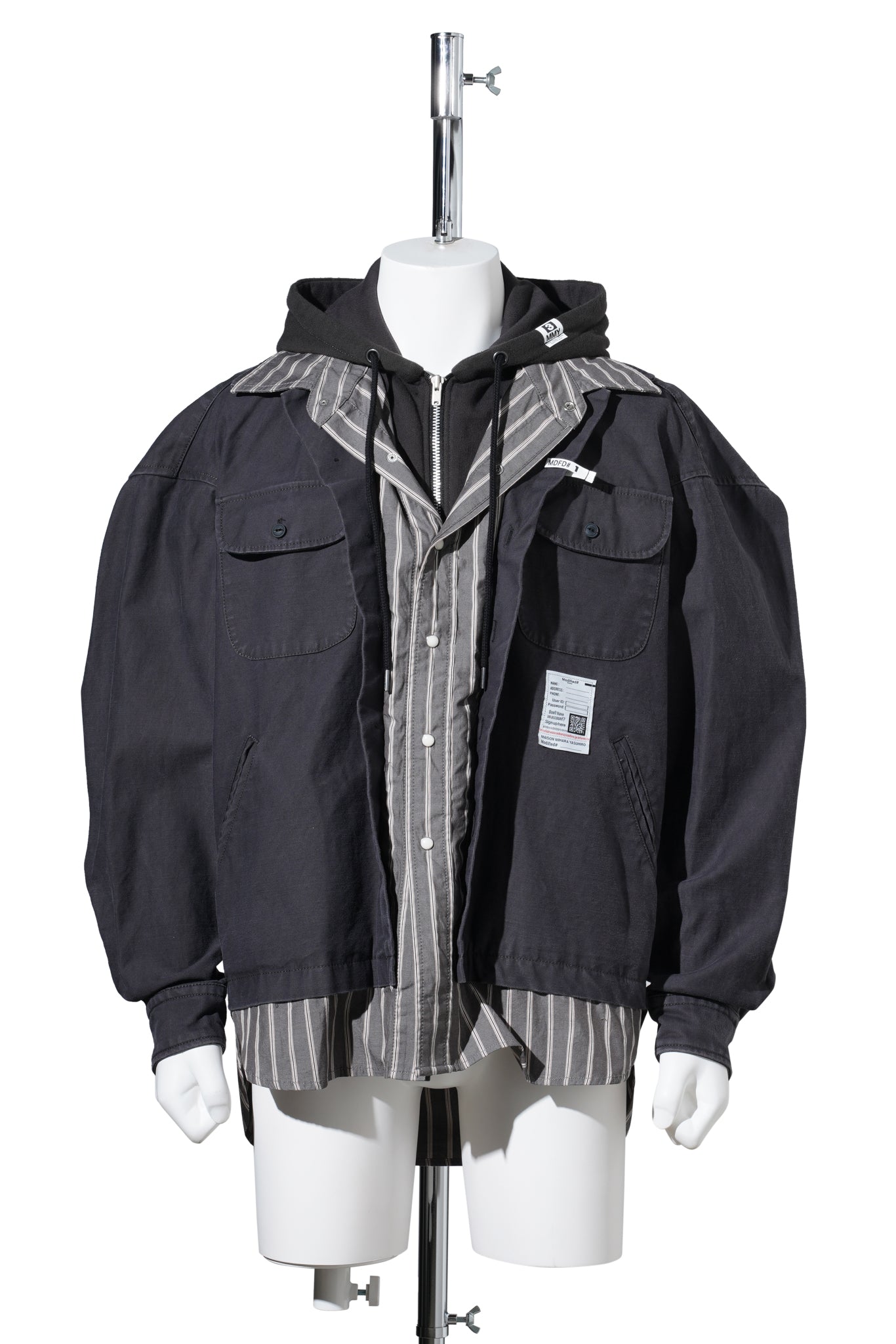 TRIPLE LAYERED L/S SHIRTS / BLACK