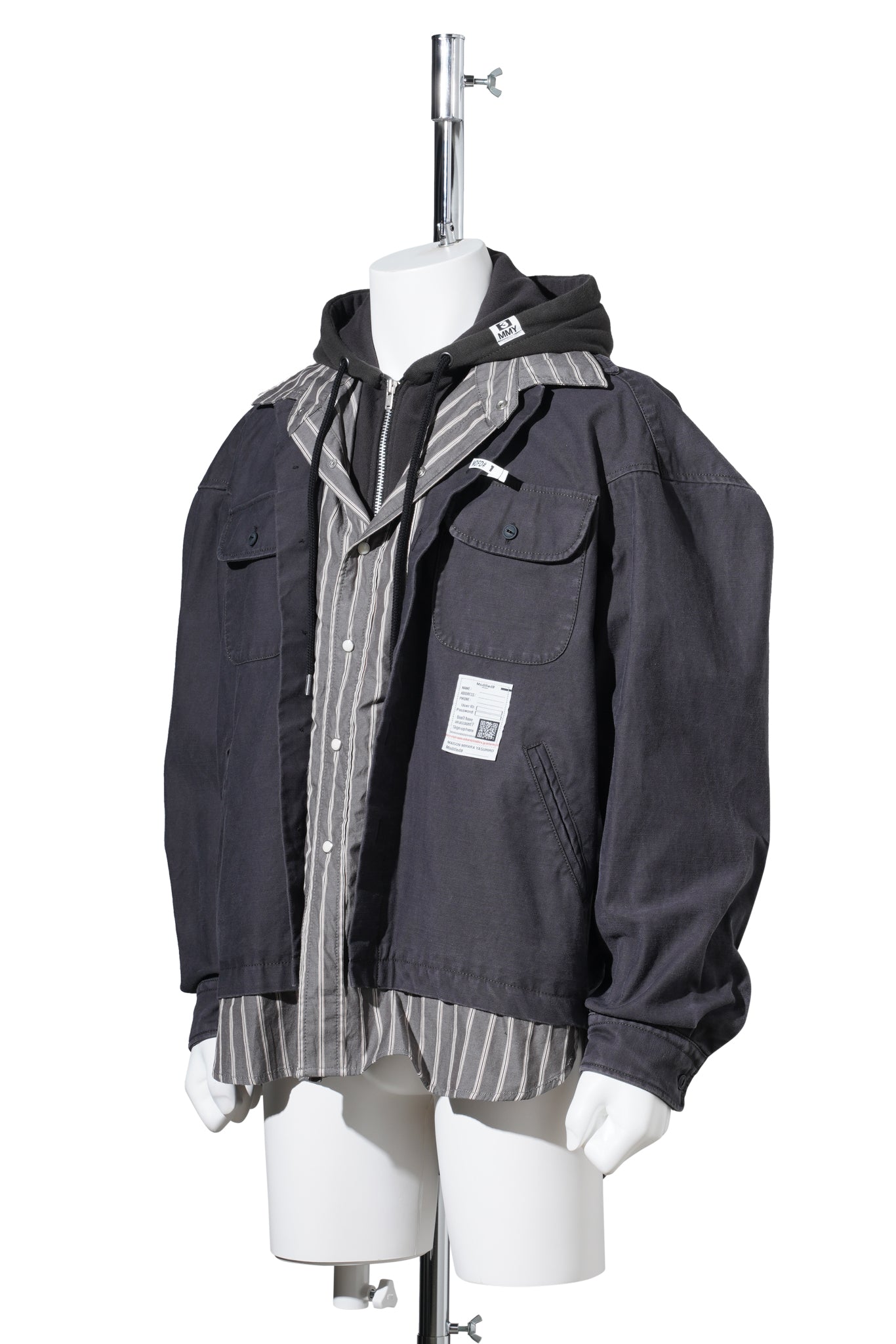 TRIPLE LAYERED L/S SHIRTS / BLACK