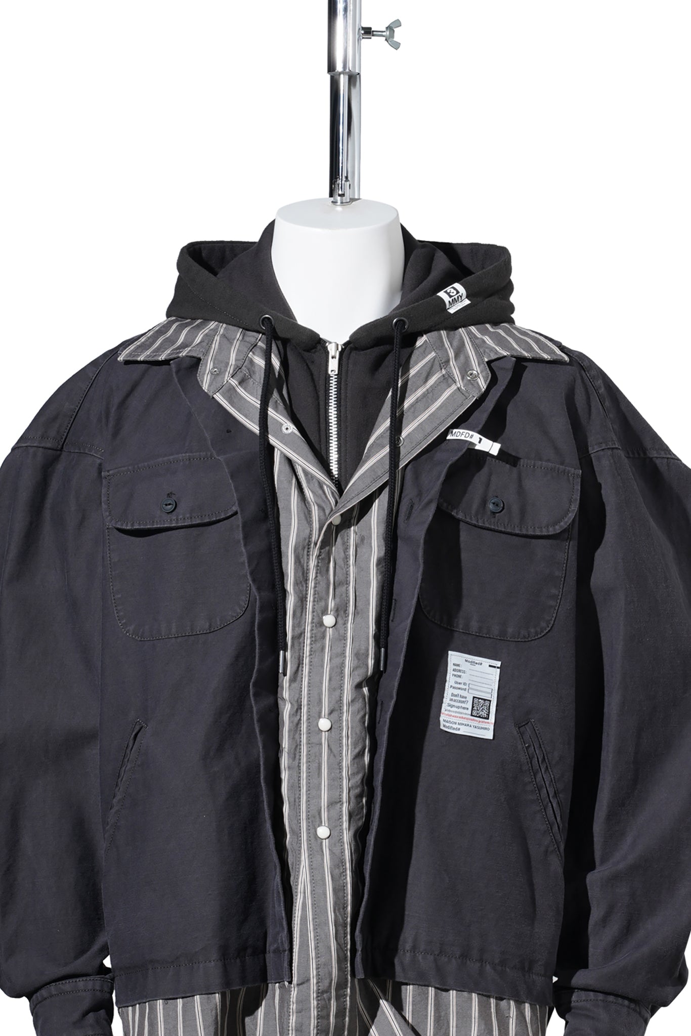 TRIPLE LAYERED L/S SHIRTS / BLACK