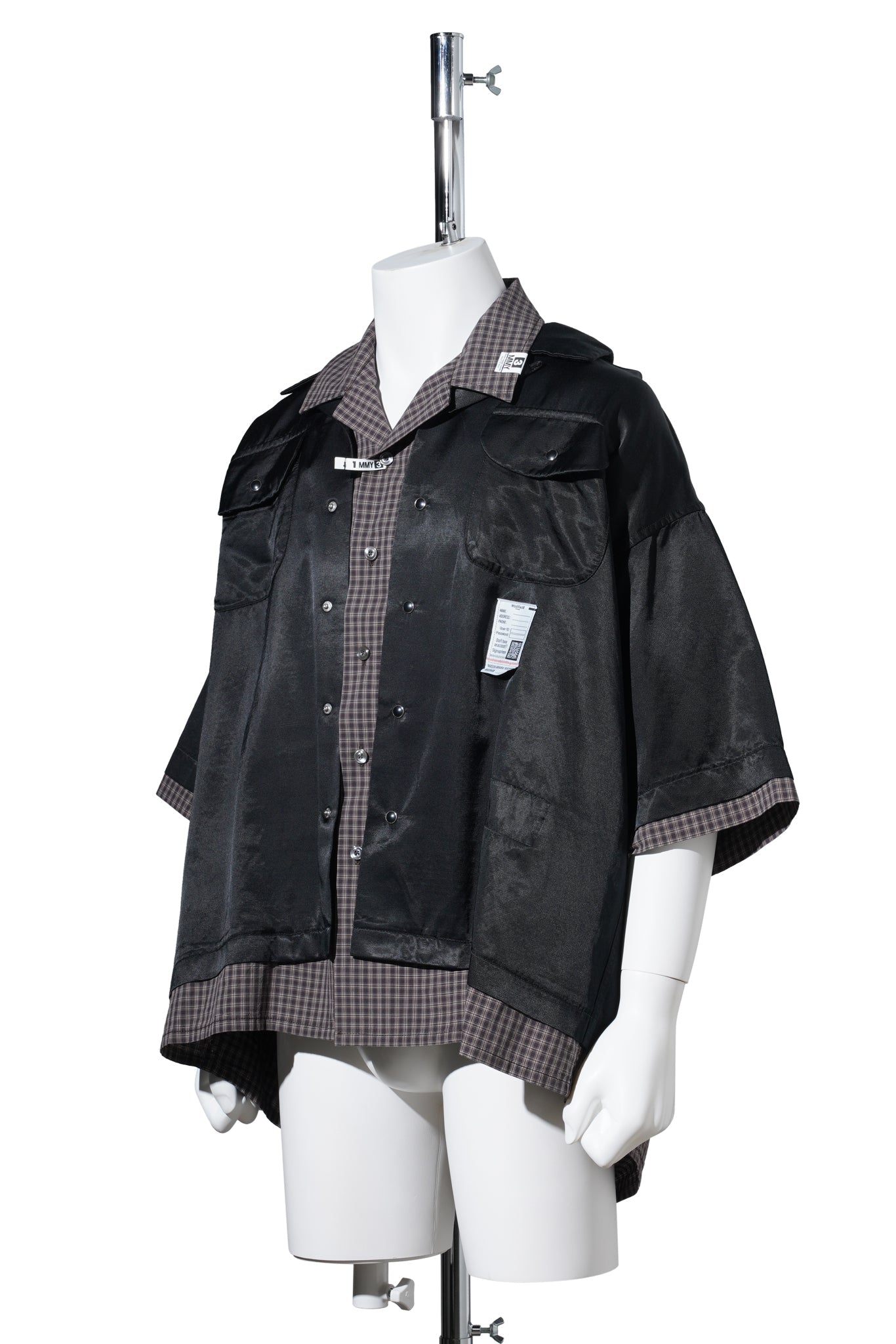 W-LAYERED H/S SHIRTS / BLACK