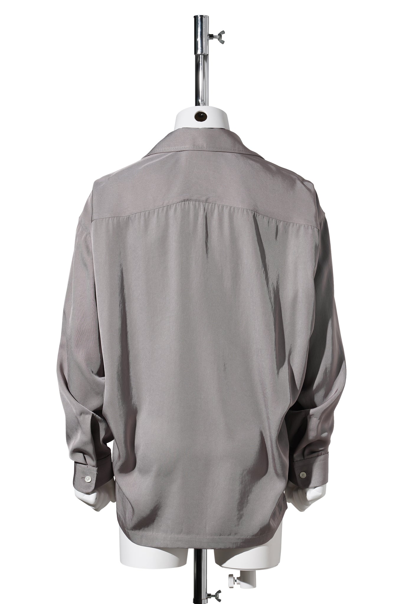 ATTACED TIE L/S SHIRTS / LT.GRAY