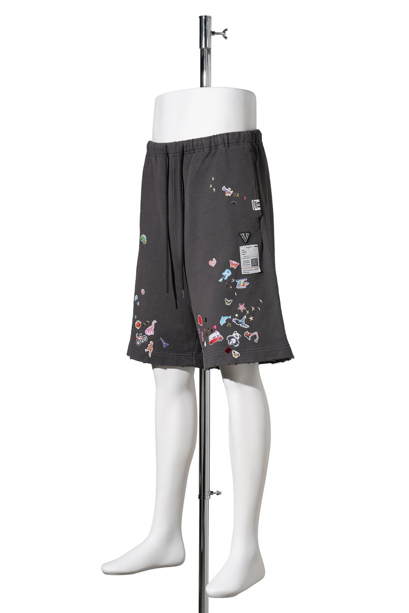 KIDS STICKER SHORTS / BLACK