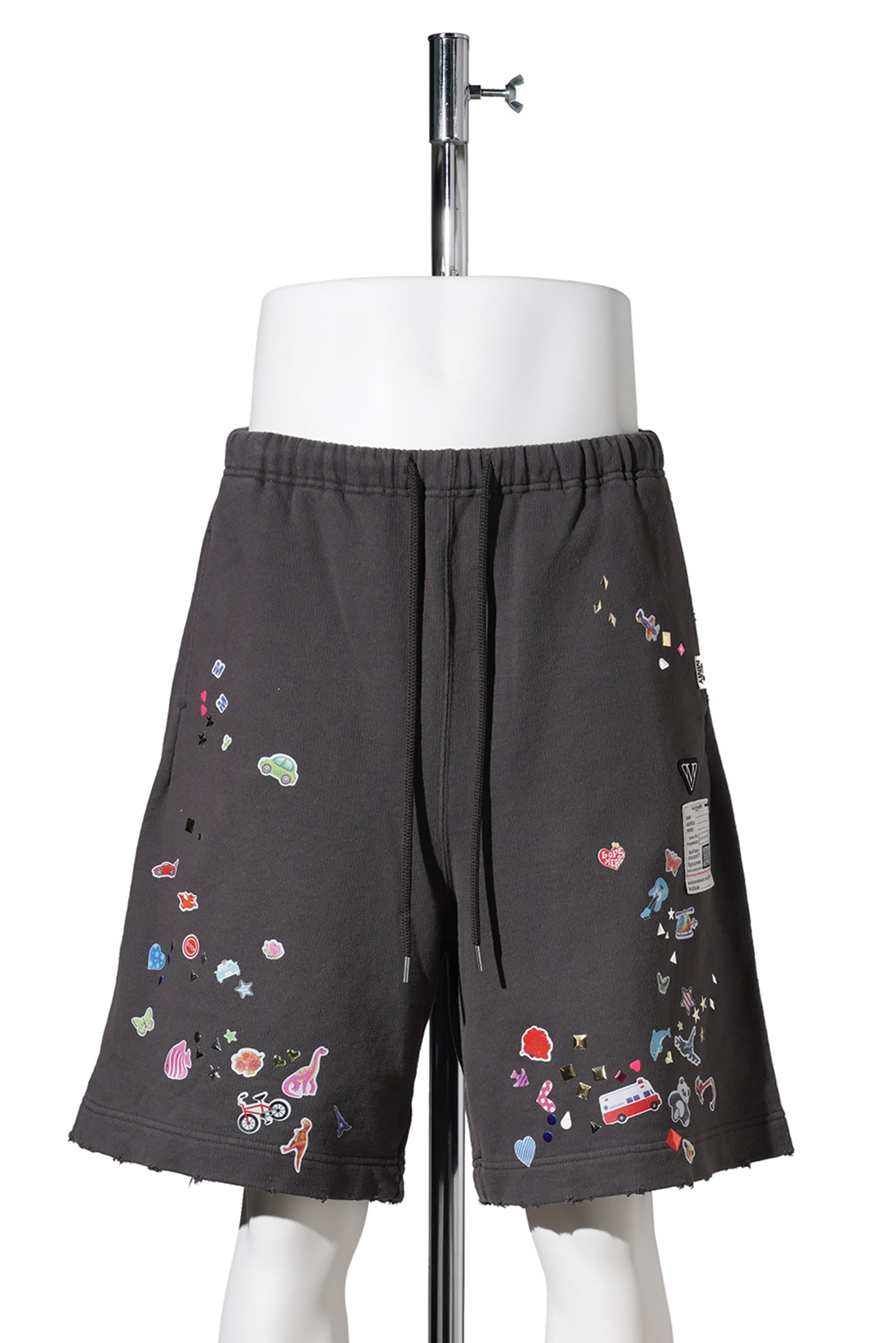 KIDS STICKER SHORTS / BLACK