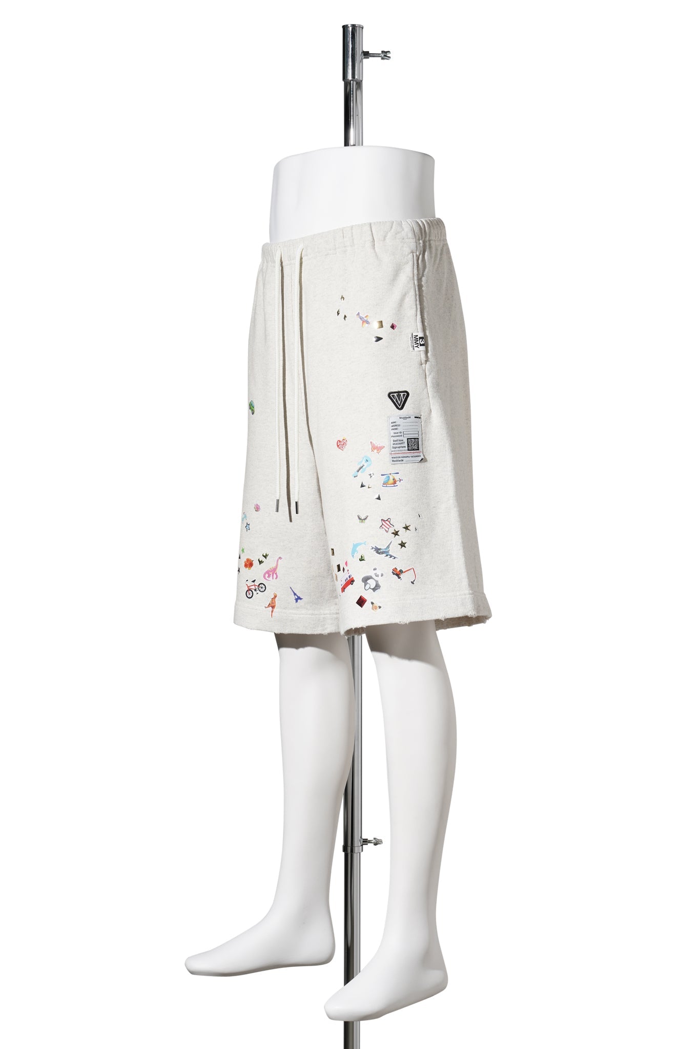 KIDS STICKER SHORTS / WHITE