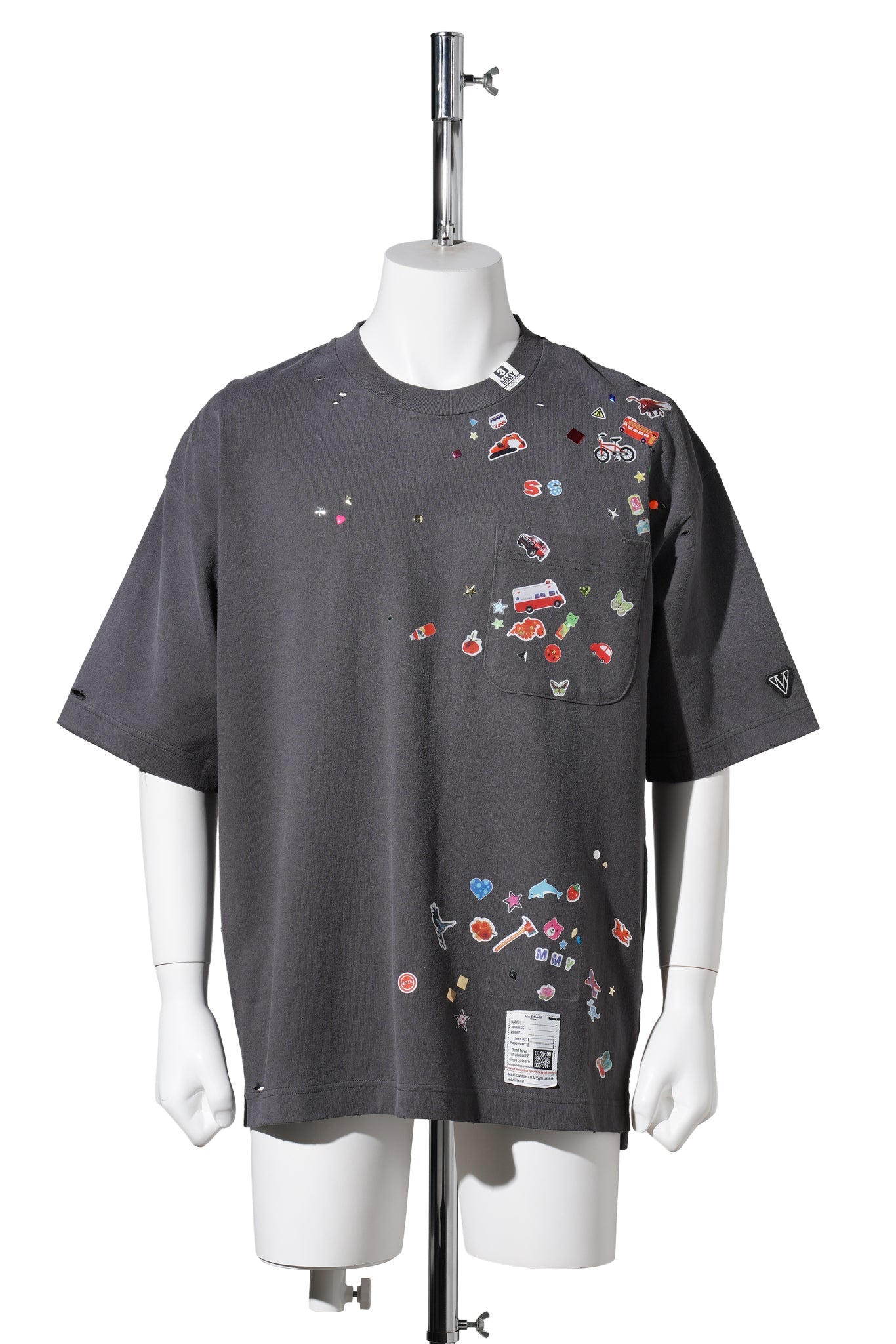 KIDS STICKER TEE / BLACK
