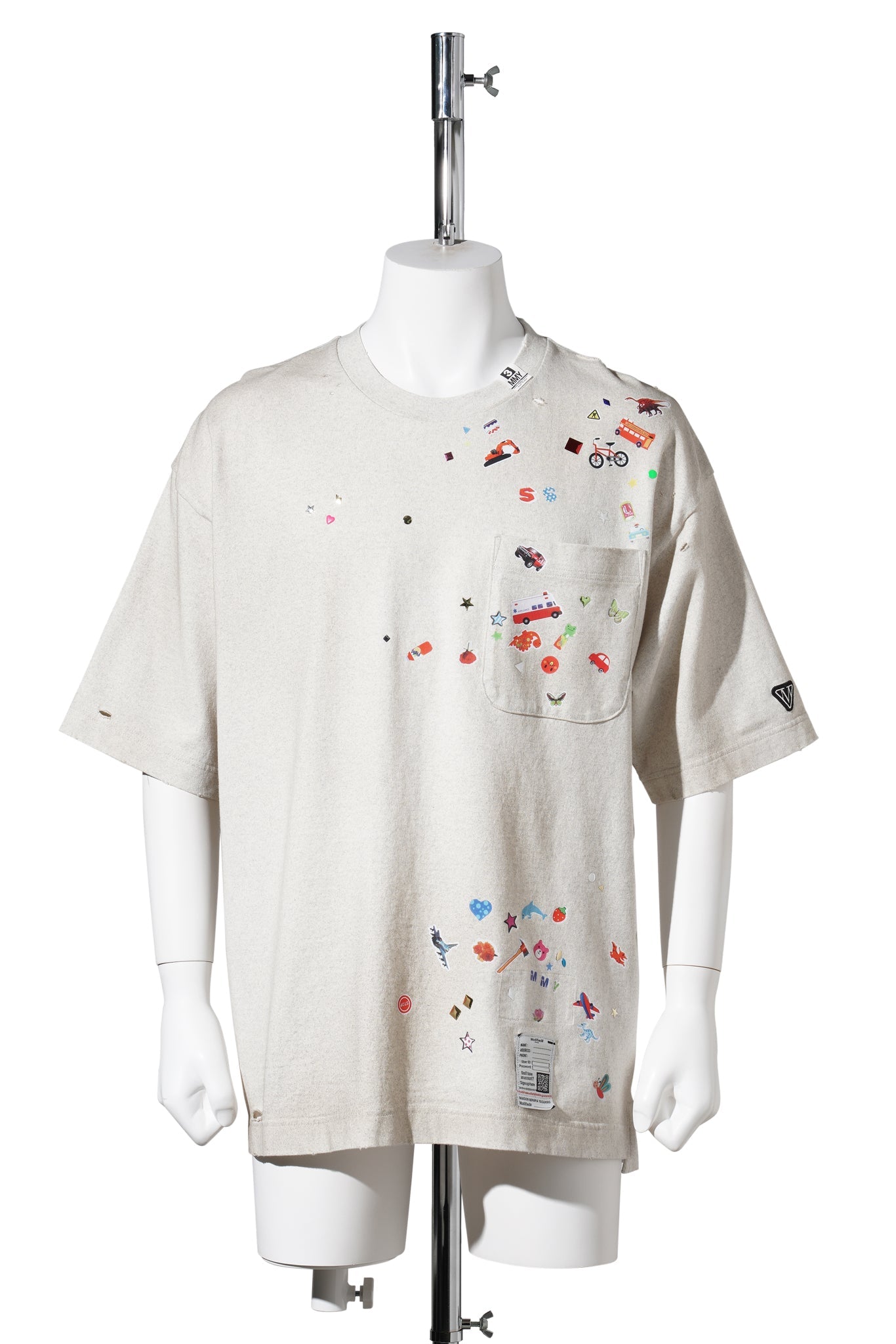 KIDS STICKER TEE / GRAY