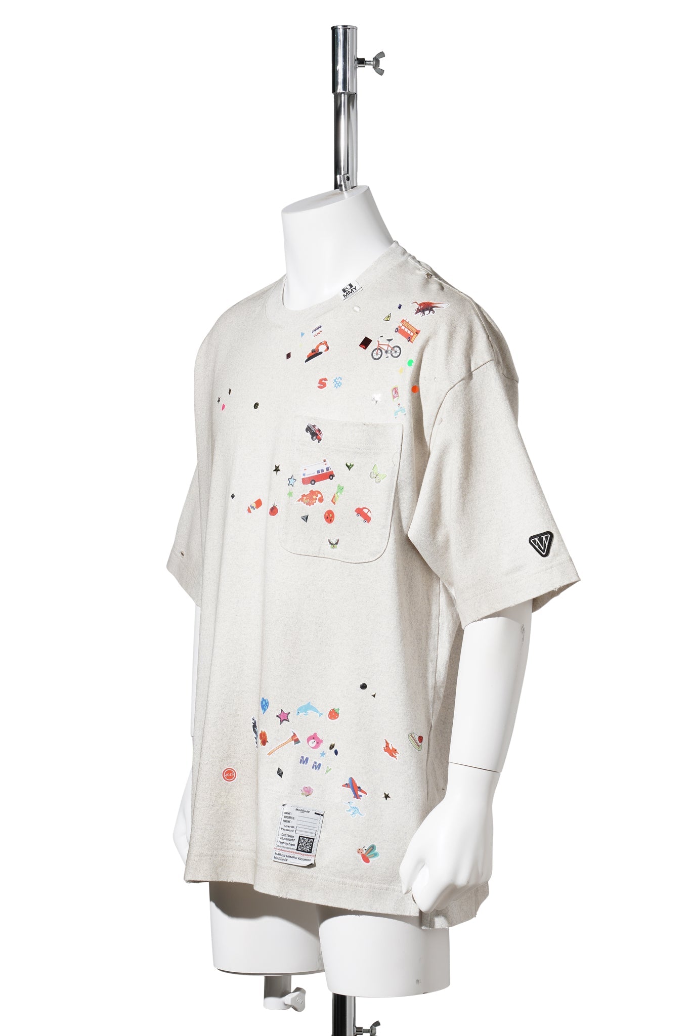KIDS STICKER TEE / GRAY