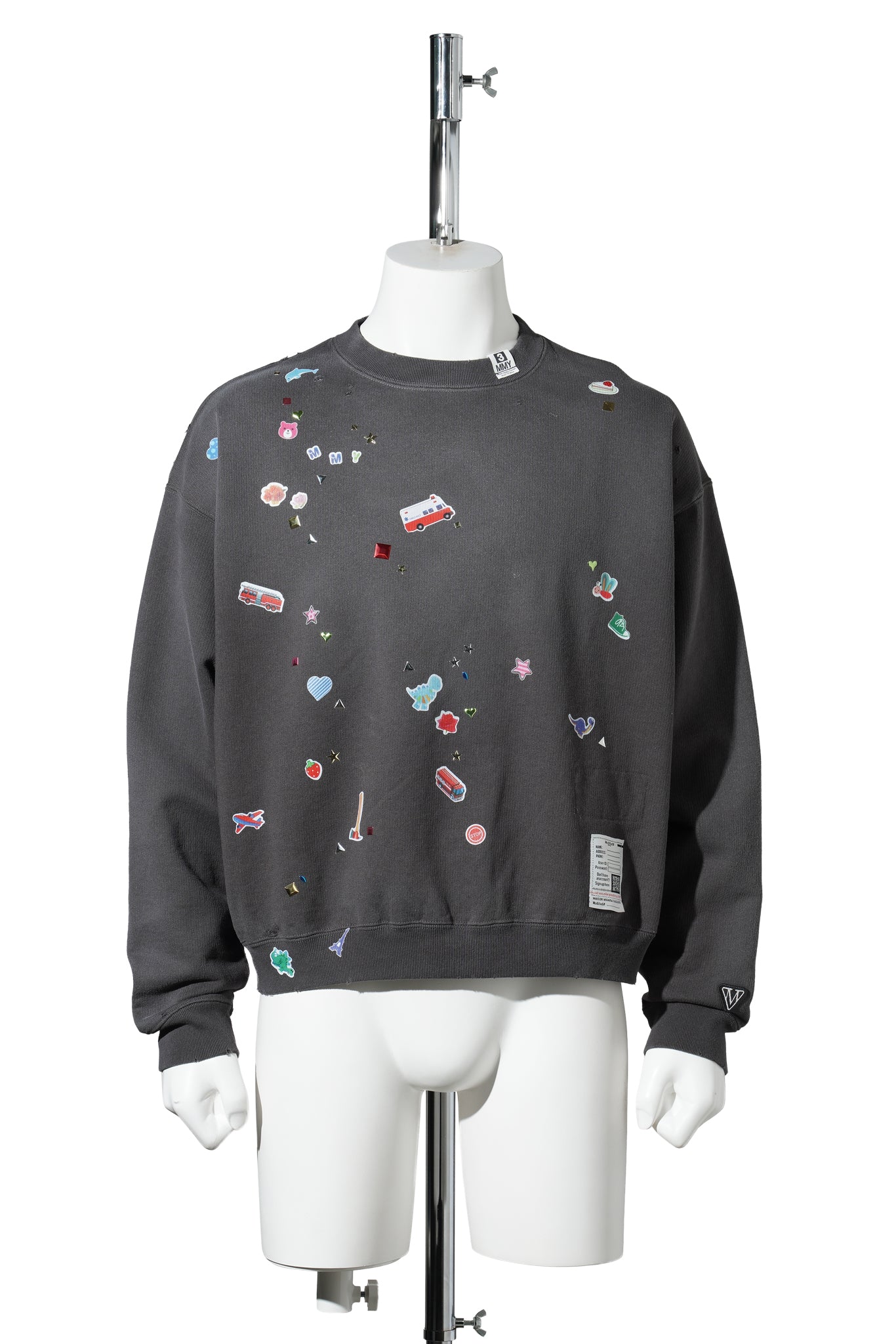 KIDS STICKER PULLOVER / BLACK