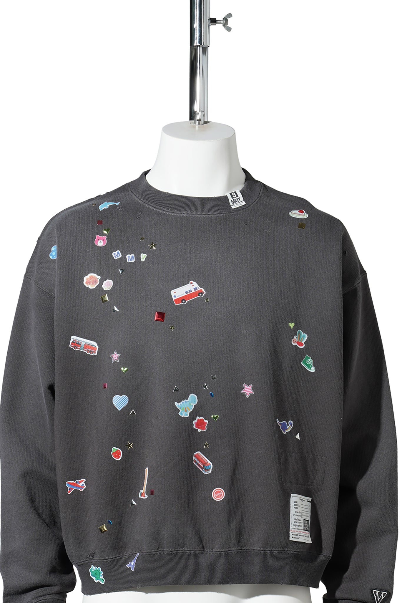 KIDS STICKER PULLOVER / BLACK