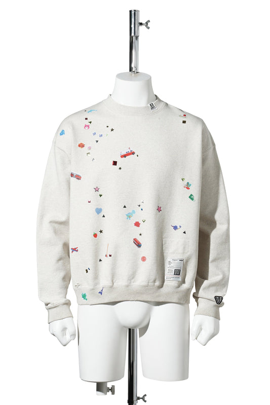 KIDS STICKER PULLOVER / WHITE