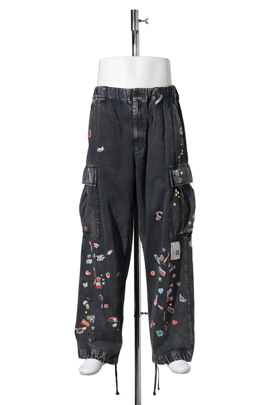MILITARY PANTS KIDS STICKER / BLACK