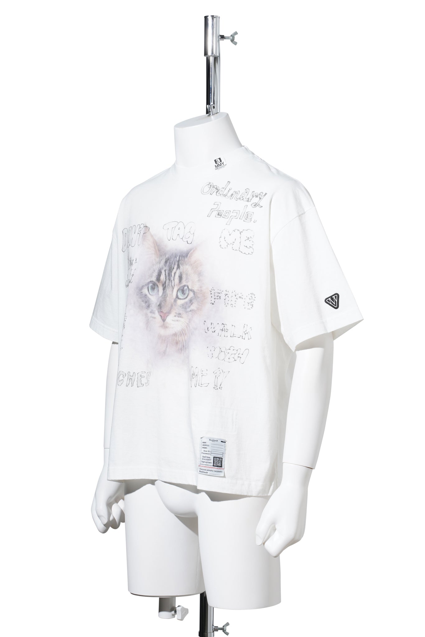 CAT PRINTED T-SHIRT / WHITE