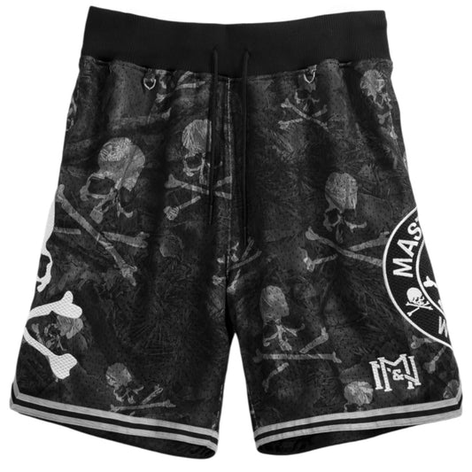 MASTERMIND WORLD x Mitchell & Ness  MASTERMINDxM&N PRINT SHORTS / BLACK