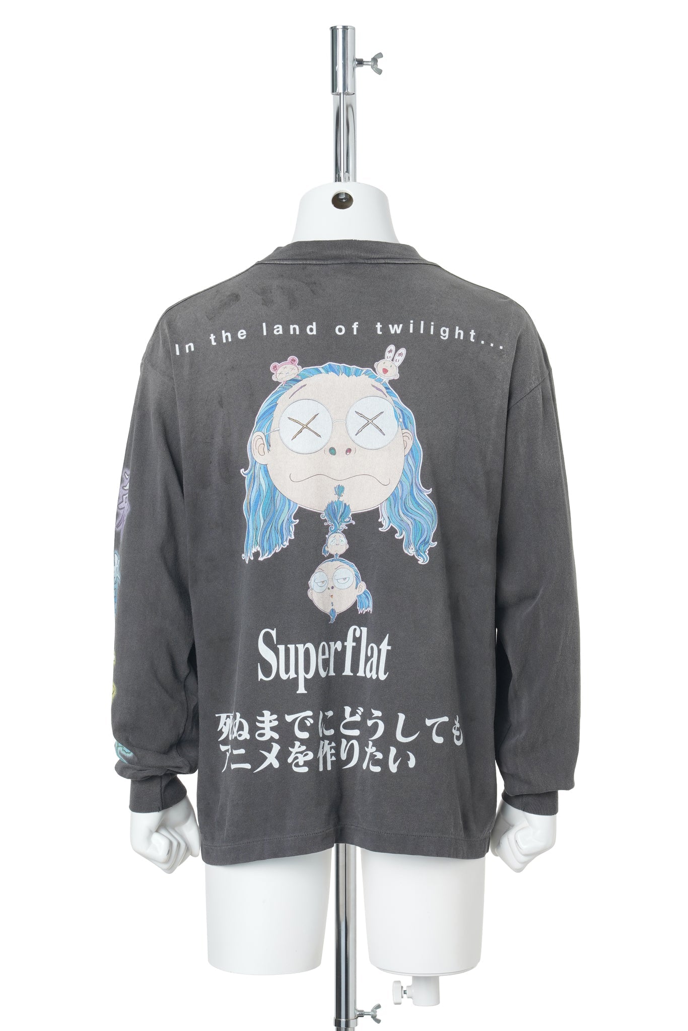 LS T-SHIRT/SUPERFLAT / BLACK