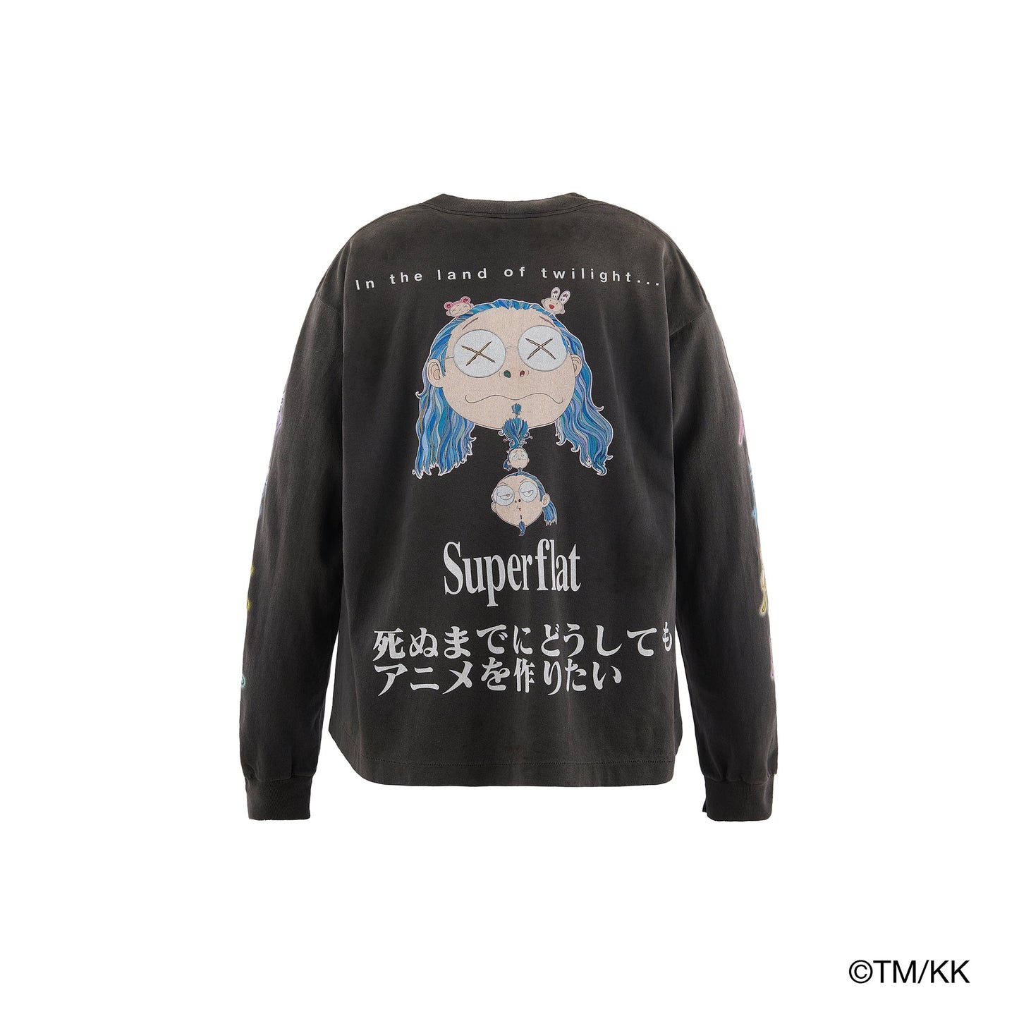 LS T-SHIRT/SUPERFLAT / BLACK