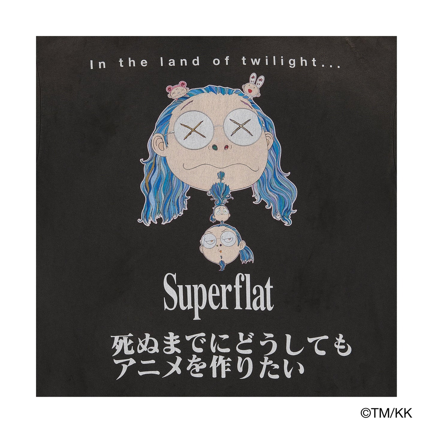 LS T-SHIRT/SUPERFLAT / BLACK