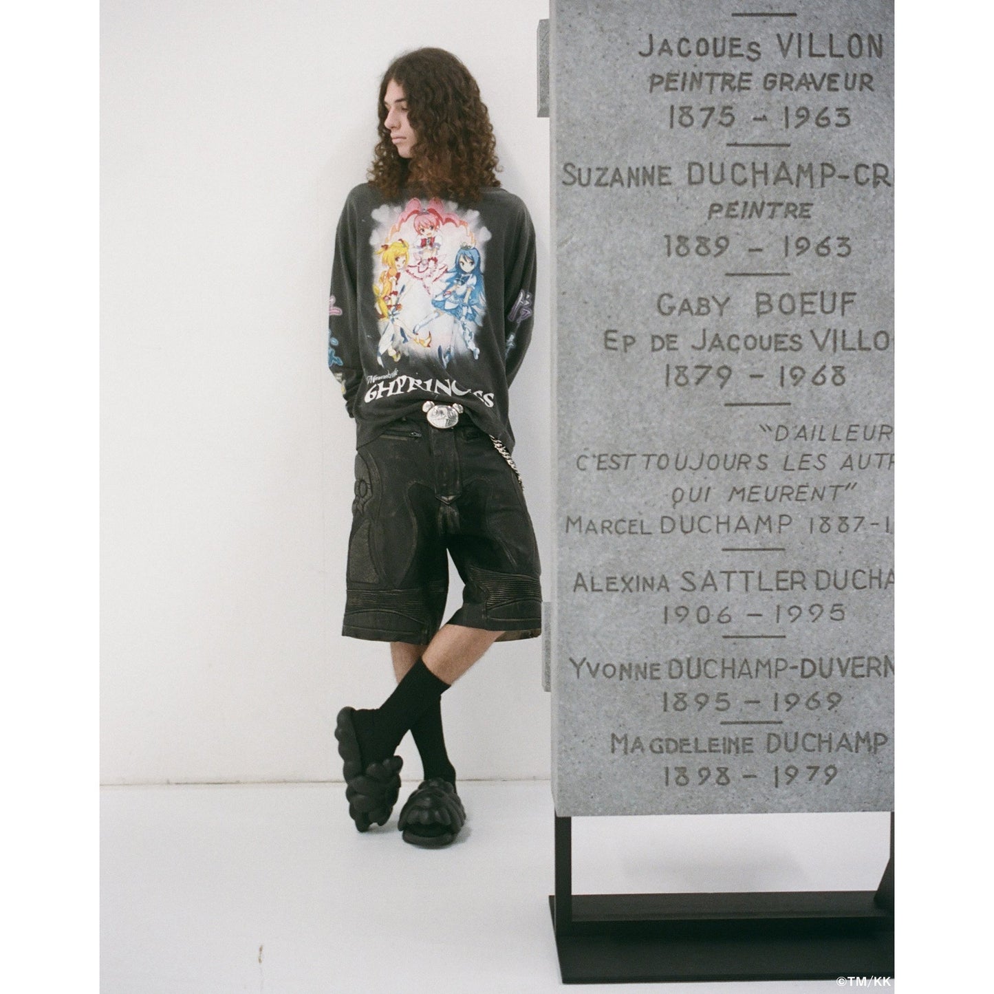 LS T-SHIRT/SUPERFLAT / BLACK